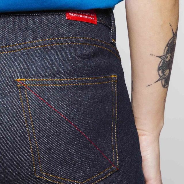 1083 - JEANS AJUSTE 203N coton bio superdenim flex indigo brut Femme