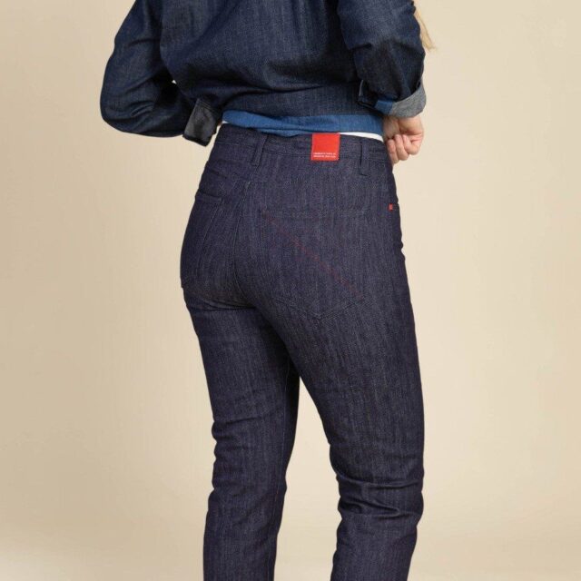 1083 - JEANS SLIM 204H FUSELE taille haute coton bio filidenim flex indigo brut