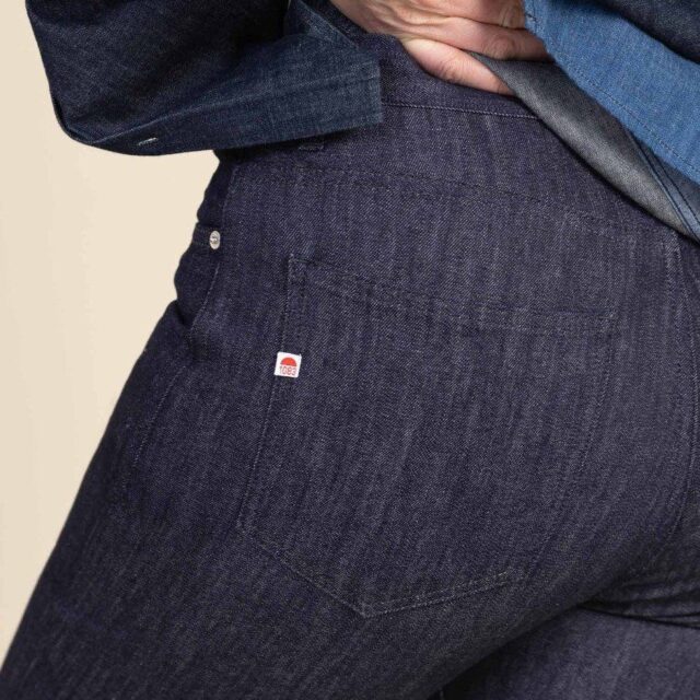 1083 - JEANS SLIM 204H FUSELE taille haute coton bio filidenim flex indigo brut