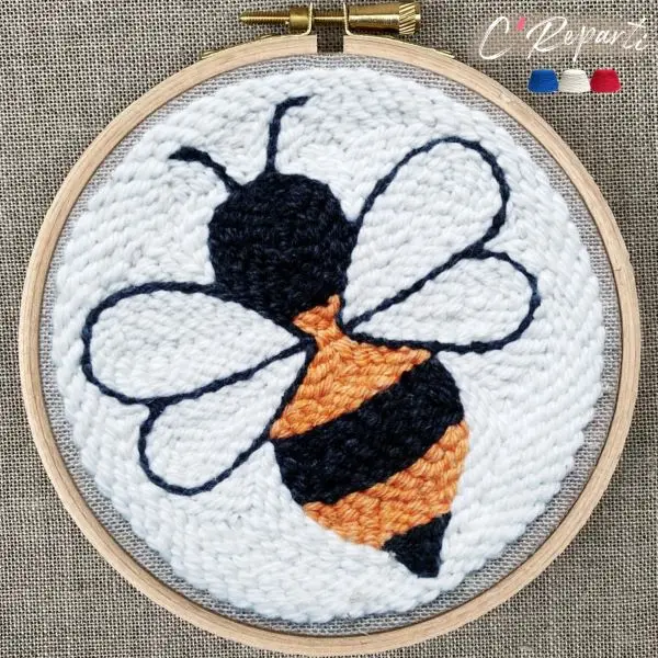C’Reparti - Kit Punch Needle 1 Motif Reine l'Abeille