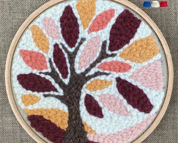 C'Reparti - Kit Punch Needle 1 Motif Arbre d'automne