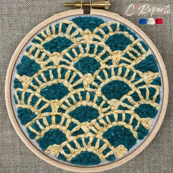 C'Reparti - Kit Punch Needle 1 Motif Dgeo le motif Art Déco