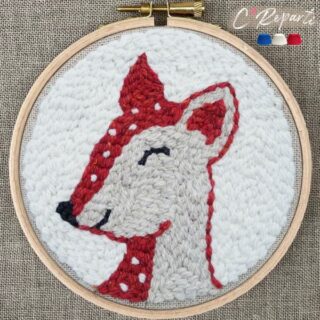 Kit Punch Needle 1 Motif Fanfan le Faon par la marque C’Reparti C’Reparti - Kit Punch Needle 1 Motif Fanfan le Faon