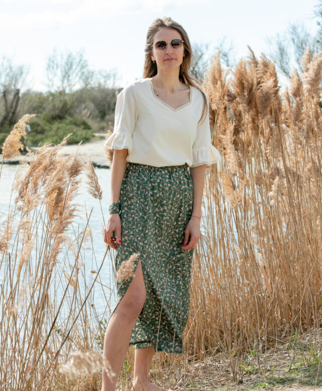 April et C - Jupe Mélanie - Sauge