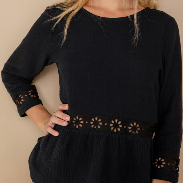 April et C - Blouse Robine - Noire