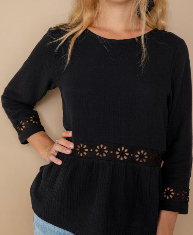 April et C - Blouse Robine - Noire