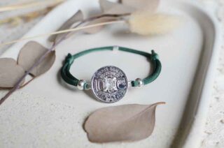 Bracelet Fraternité 10 cts Etoilé cordon par la marque Le P’tit Franc Le P’tit Franc - Bracelet Fraternité 10 cts Etoilé cordon