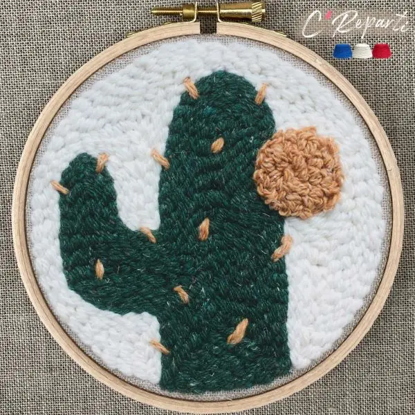 C’Reparti - Kit Punch Needle 1 Motif Sapikus le Cactus