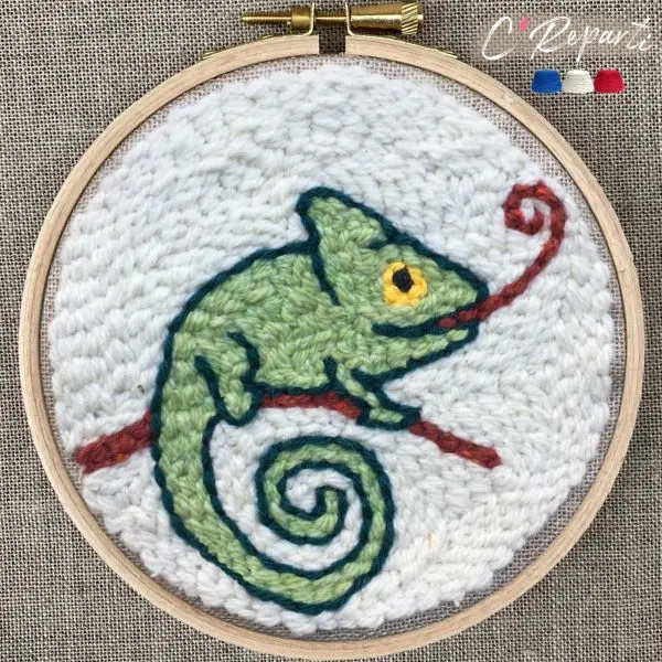 C’Reparti - Kit Punch Needle 1 Motif  Léon le Caméléon