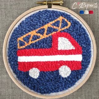 Kit Punch Needle 1 Motif Pimpon le Camion par la marque C’Reparti C’Reparti - Kit Punch Needle 1 Motif Pimpon le Camion