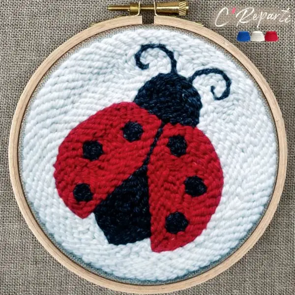 C’Reparti - Kit Punch Needle 1 Motif   Belle la Coccinelle