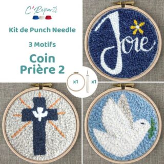 C’Reparti - Kit Punch Needle 3 Motifs Coin Prière 2