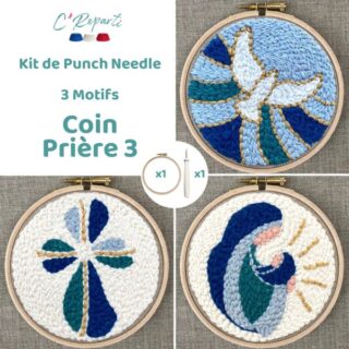 C’Reparti - Kit Punch Needle 3 Motifs Coin Prière 3