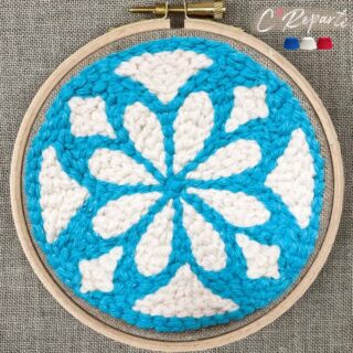 Kit Punch Needle 1 Motif Dharma le Mandala par la marque C’Reparti C’Reparti - Kit Punch Needle 1 Motif Dharma le Mandala