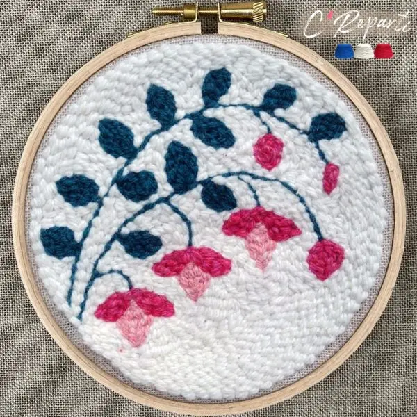 C’Reparti - Kit Punch Needle 1 Motif  Aima le Fuchsia