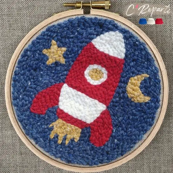 C’Reparti - Kit Punch Needle 1 Motif Pressée la Fusée