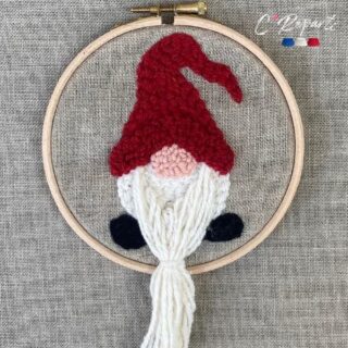 Kit Punch Needle Gnome Rouge par la marque C’Reparti C’Reparti - Kit Punch Needle Gnome Rouge