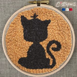 Kit Punch Needle 1 Motif Chat du sorcier par la marque C’Reparti C’Reparti - Kit Punch Needle 1 Motif Chat du sorcier
