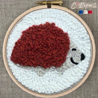 Kit Punch Needle 1 Motif Mignon le Hérisson par la marque C’Reparti C’Reparti - Kit Punch Needle 1 Motif Mignon le Hérisson