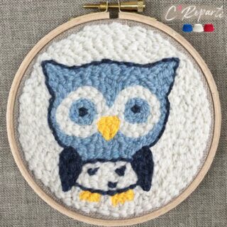Kit Punch Needle 1 Motif Coucou le Hibou par la marque C’Reparti C’Reparti - Kit Punch Needle 1 Motif Coucou le Hibou