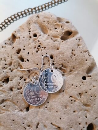 Le P’tit Franc - Boucles d'oreilles 10 centimes le P'tit Franc