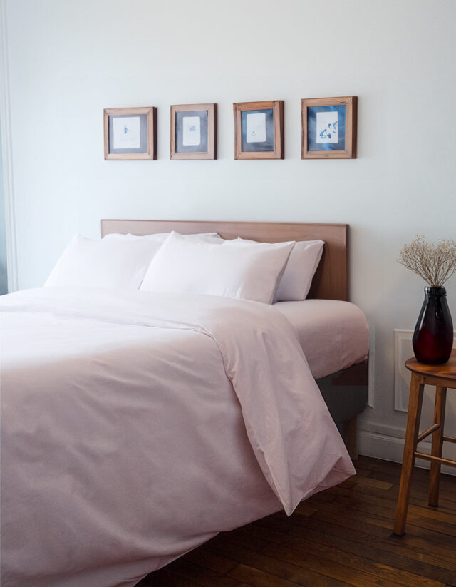 Dejorine - Housse de couette en Percale de coton - Rose poudré