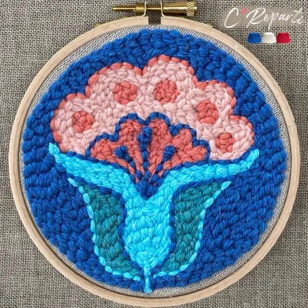 C’Reparti - Kit Punch Needle 1 Motif Fleur Lily May