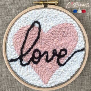 Kit Punch Needle 1 Motif Love par la marque C’Reparti C’Reparti - Kit Punch Needle 1 Motif Love