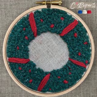 C’Reparti - Kit Punch Needle Couronne de Noël