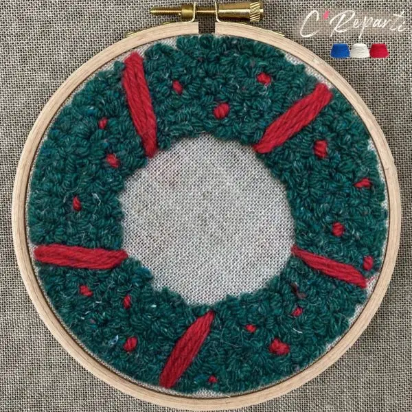 C’Reparti - Kit Punch Needle Couronne de Noël