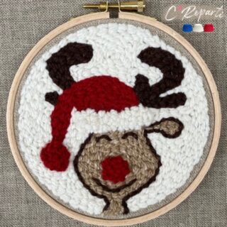 Kit Punch Needle Renne de Noël par la marque C’Reparti C’Reparti - Kit Punch Needle Renne de Noël