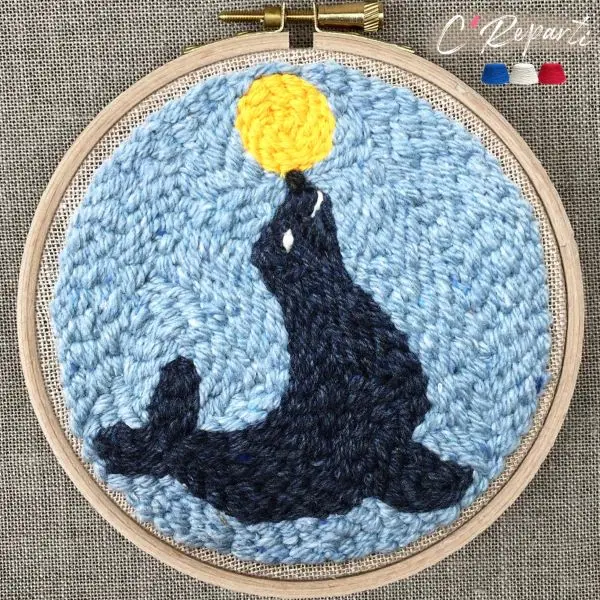 C’Reparti - Kit Punch Needle 1 Motif Debbie l'Otarie