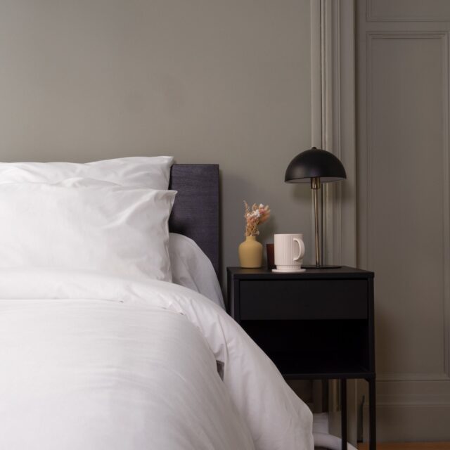 Dejorine - Housse de couette en Percale de coton - Blanc