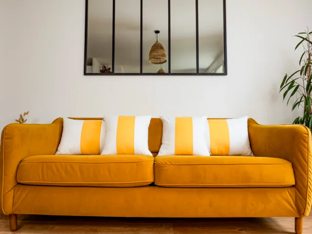 Dejorine - Housse de coussin Clava Écrin d'ambre