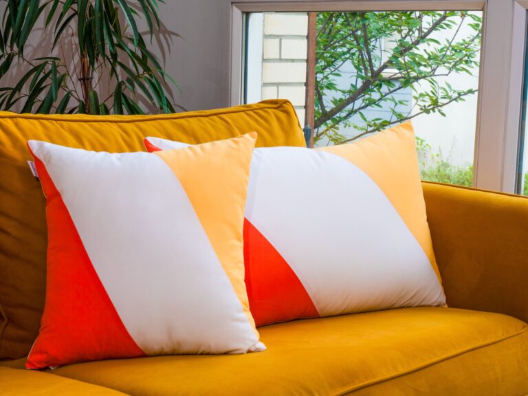 Dejorine - Housse de coussin Solis Jaune et Orange – 50x70cm