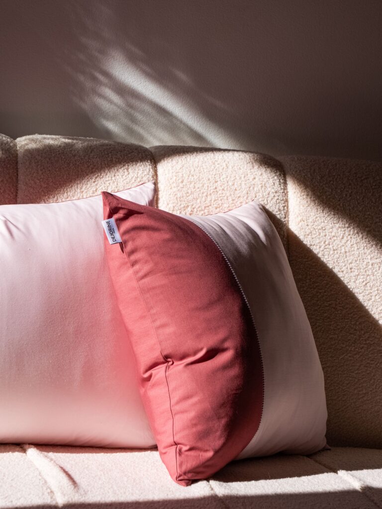 Dejorine - Housse de coussin Scala Rose – 60x60cm