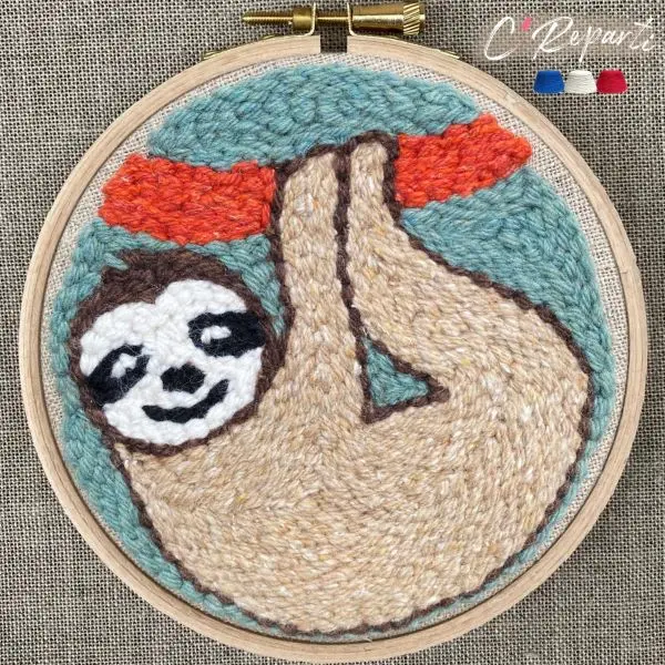 C’Reparti - Kit Punch Needle 1 Motif Dodo le Paresseux