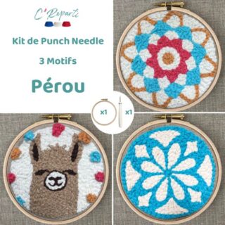 C’Reparti - Kit Punch Needle 3 Motifs Pérou