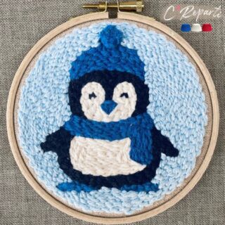 Kit Punch Needle 1 Motif Pingouin Hiver par la marque C’Reparti C’Reparti - Kit Punch Needle 1 Motif Pingouin Hiver
