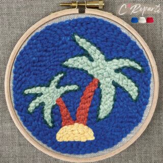 Kit Punch Needle 1 Motif Ile Pirate par la marque C’Reparti C’Reparti - Kit Punch Needle 1 Motif Ile Pirate