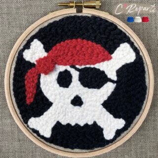 C’Reparti - Kit Punch Needle 1 Motif Crâne Pirate