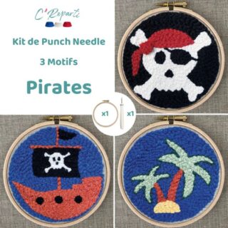 C’Reparti - Kit Punch Needle 3 Motifs Pirates