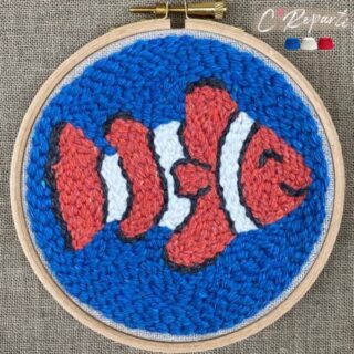 Kit Punch Needle 1 Motif Ze-Bullon le Poisson par la marque C’Reparti C’Reparti - Kit Punch Needle 1 Motif Ze-Bullon le Poisson