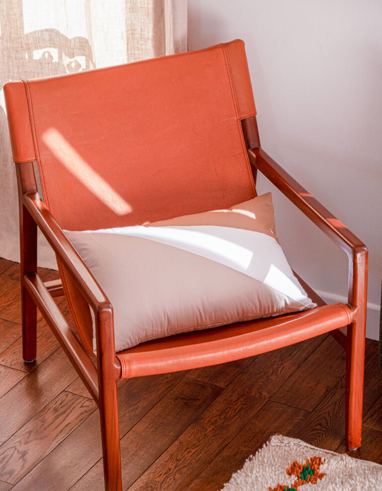 Dejorine - Housse de coussin Dagona Beige et Marron – 50x70cm