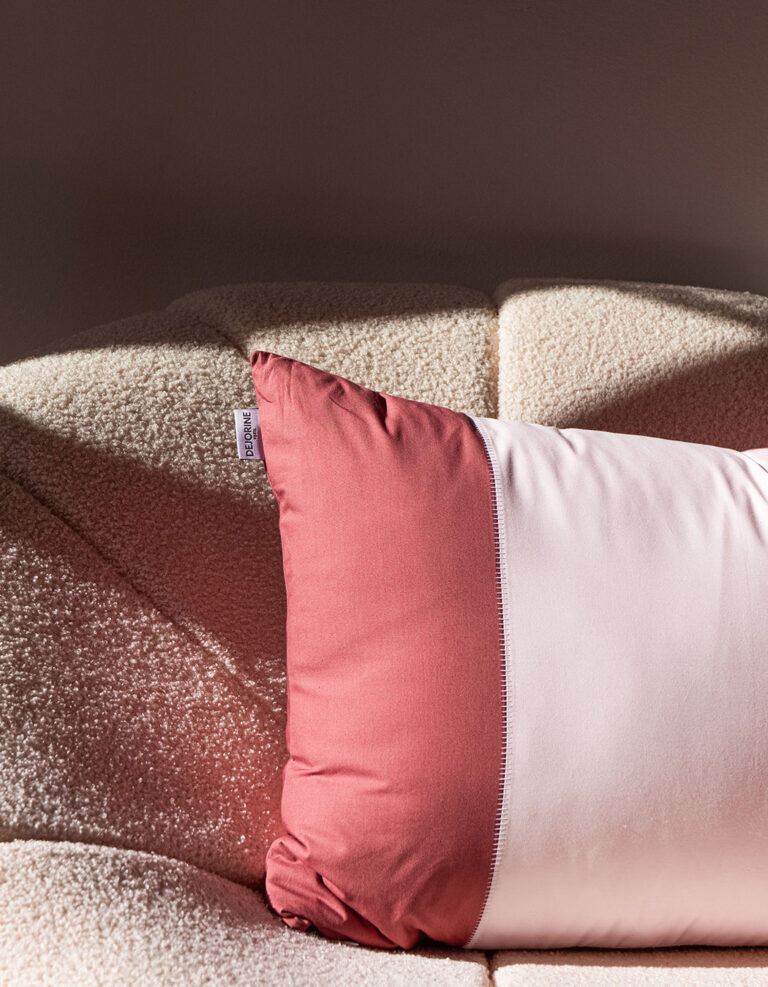 Dejorine - Housse de coussin Scala Rose – 60x60cm