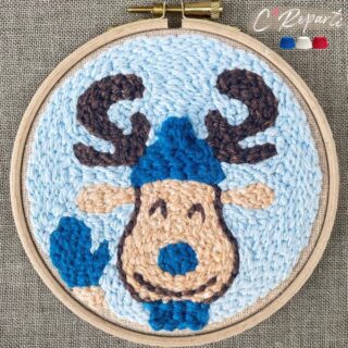 Kit Punch Needle 1 Motif Renne Hiver par la marque C’Reparti C’Reparti - Kit Punch Needle 1 Motif Renne Hiver