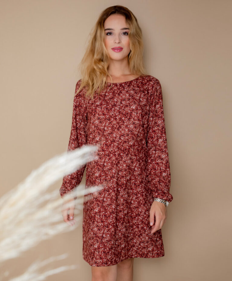 April et C - Robe Cyrielle - Fleurs Sépia