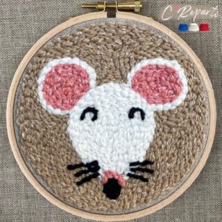 Kit Punch Needle 1 Motif Souris par la marque C’Reparti C’Reparti - Kit Punch Needle 1 Motif Souris