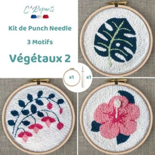 C’Reparti - Kit Punch Needle 3 Motifs Végétaux 2