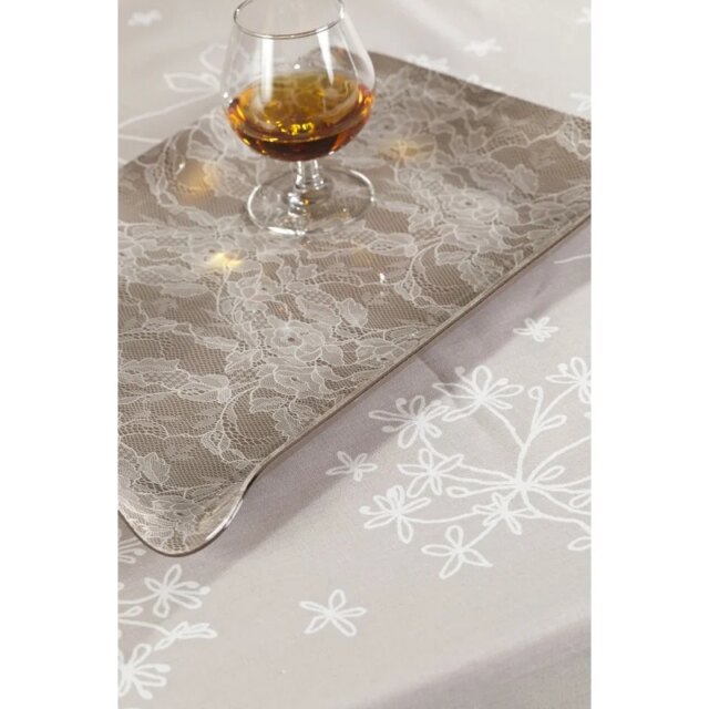 Fleur de Soleil - Chemin de table Astrance beige